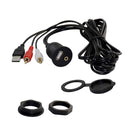 USB 2.0 & 2 RCA Male To 3.5mm USB2.0 Female Car Mount Flush Cable 2RCA USB 3.0 Flush Mount Extension Cable - 3ft