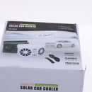 Solar Powered Car Air Vent Exhaust Fan Radiator Vent With Ventilation White