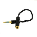 Plug and Play 4.4mm Male to 3.5mm Female Balanced Gold-Plated Adapter for Sony NW-WM1A, NW-WM1Z, PHA-2A Audio Player DAP