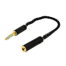 Plug and Play 4.4mm Male to 3.5mm Female Balanced Gold-Plated Adapter for Sony NW-WM1A, NW-WM1Z, PHA-2A Audio Player DAP