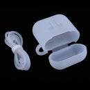 3in1 Shockproof Silicone Protective Cover Apple Wireless Earbuds Accessories with Earphone Sports Anti-lost Strap for Apple Airpods Charging and Locking Carabiner,White