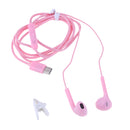 USB Type C Earphones EarBuds with Mic Stereo Bass Noise Cancelling Headphones Gym Sports Headsets for Google Pixel 2/XL, HTC 10/U11, Essential Phone and Type-c Devices,Pink