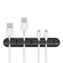 Desktop Cable Clip Organizer Silicone Charger Wire Holder Management Black