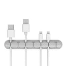 Desktop Cable Clip Organizer Silicone Charger Wire Holder Management Gray