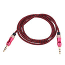 3.5mm Male To Male Aux Audio Stereo Cable For All 3.5mm-Enabled Devices Red