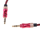 3.5mm Male To Male Aux Audio Stereo Cable For All 3.5mm-Enabled Devices Red