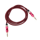 3.5mm Male To Male Aux Audio Stereo Cable For All 3.5mm-Enabled Devices Red