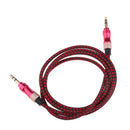 3.5mm Male To Male Aux Audio Stereo Cable For All 3.5mm-Enabled Devices Red