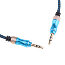 3.5mm Male To Male Aux Audio Stereo Cable For All 3.5mm-Enabled Devices Blue