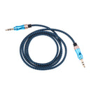 3.5mm Male To Male Aux Audio Stereo Cable For All 3.5mm-Enabled Devices Blue