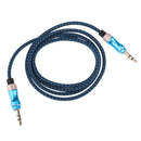 3.5mm Male To Male Aux Audio Stereo Cable For All 3.5mm-Enabled Devices Blue