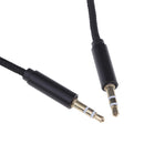 1m 3.5mm Male To Male Auxiliary Aux Stereo Audio Cable Nylon Braid New Black