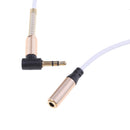 3.5mm Male to Female Extension Stereo Audio Extension Cable Adapter, 90 Degree Right Angle Aux Cable?White