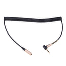 3.5mm Male to Female Extension Stereo Audio Extension Cable Adapter, 90 Degree Right Angle Aux Cable,Black