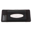 4 CD DVD Pouch Storage Case With Tissue Box Car Sunshade Visor 3 In 1 Black