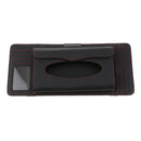 4 CD DVD Pouch Storage Case With Tissue Box Car Sunshade Visor 3 In 1 Black