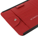 Car Sun Visor Sleeve Clips CD DVD Holder 9 Disc Storage Case Organizer Red