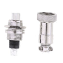 Universal GX12 Metal Silver Aviation Plug 7-Pin Male Female Panel Connector Easy Use