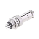 Universal GX12 Metal Silver Aviation Plug 7-Pin Male Female Panel Connector Easy Use