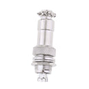 Universal GX12 Metal Silver Aviation Plug 7-Pin Male Female Panel Connector Easy Use