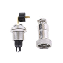 GX12 Curved Aviation Plug Male Female Panel Wall Through Connector 2pins