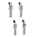 GX12 Curved Aviation Plug Male Female Panel Wall Through Connector 2pins