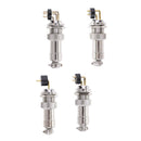 GX12 Curved Aviation Plug Male Female Panel Wall Through Connector 2pins
