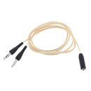 Headset Splitter Cable 3.5mm Female to 2 Male for PC Computer and Old Version Laptop Gold