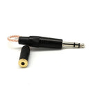 1pack 4.4mm Balanced Male to 6.35mm Balanced Female HiFi Audio Adapter Cable 6.35mm TRS Stereo Audio Cable,White