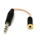 1pack 4.4mm Balanced Male to 6.35mm Balanced Female HiFi Audio Adapter Cable 6.35mm TRS Stereo Audio Cable,White