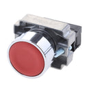 XB2-BA42 Momentary Round Self-Reset Flush Pushbutton Push Button Switch Flat 1 NC N/C 22mm Red