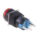 Self-Reset Plastic Switch 16mm Round Self-Locking Power Switch With Light