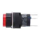 Self-Reset Plastic Switch 16mm Round Self-Locking Power Switch With Light