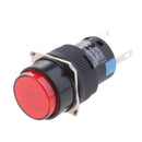Self-Reset Plastic Switch 16mm Round Self-Locking Power Switch With Light