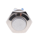 New Round Steel Waterproof Push Button Switch 16mm with LED for Car Light