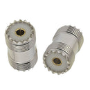 2Pcs S0-239 UHF Female to Female Barrel Connector Coax Adapter Joins together two UHF Male PL-259 cables