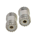2Pcs S0-239 UHF Female to Female Barrel Connector Coax Adapter Joins together two UHF Male PL-259 cables