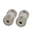 2Pcs S0-239 UHF Female to Female Barrel Connector Coax Adapter Joins together two UHF Male PL-259 cables