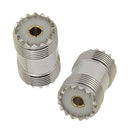 2Pcs S0-239 UHF Female to Female Barrel Connector Coax Adapter Joins together two UHF Male PL-259 cables