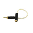 0.2m DIY 2.5mm Male To 3.5mm Female Balanced Output Adapter Cables Wire New