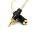 0.2m DIY 2.5mm Male To 3.5mm Female Balanced Output Adapter Cables Wire New