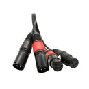 30cm 3pin XLR 2 Male-XLR 2 Female Shielded Audio Cable Audio Mic Mixer Amp