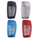 Keyless Remote Soft Key Fob Cover Case For Audi A3 A6 Q3 Q5 Q7 A4L Red