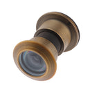 Brass 220-degree Door Viewer w/ Heavy Duty Privacy Cover for 1-3/8" to 2-1/6" Doors, Satin Nickel Finish