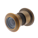 Brass 220-degree Door Viewer w/ Heavy Duty Privacy Cover for 1-3/8" to 2-1/6" Doors, Satin Nickel Finish