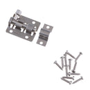 Stainless Steel Cabinet Door Latch Security Lock Bolt With Screws 2 Inch
