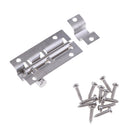 Stainless Steel Cabinet Door Latch Security Lock Bolt With Screws 1.5 Inch