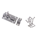 Stainless Steel Cabinet Door Latch Security Lock Bolt With Screws 1.5 Inch