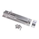 Stainless Steel Cabinet Door Latch Security Lock Bolt With Screws 4 Inch