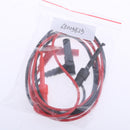 1 Pair Banana Plug to Test Hook Clip Probe Cables Multimeter Wire Leads - Black & Red